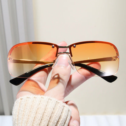 Women's sunglasses with large, elegant lenses and a modern metal frame Brehn