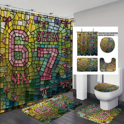 Colorful Dessert-Themed Bathroom Set