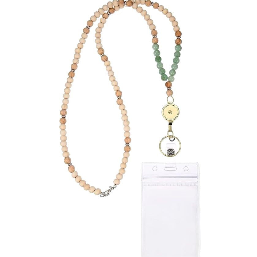 Beaded ID Badge Lanyard Acalora 178815*10mm8596