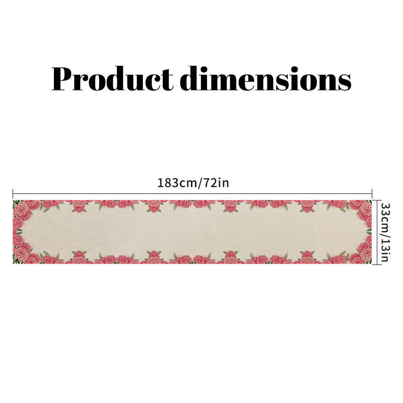 Decorative Floral Print Table Runner