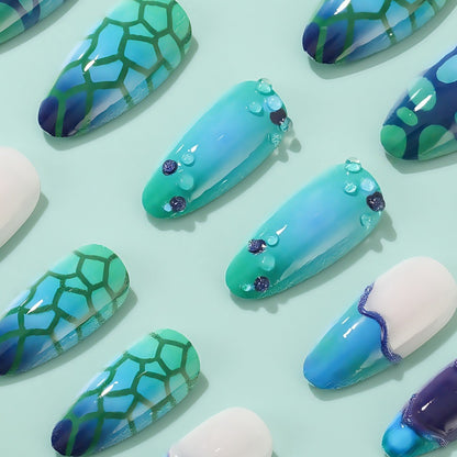 Mermaid Style Artificial Nails Acalora