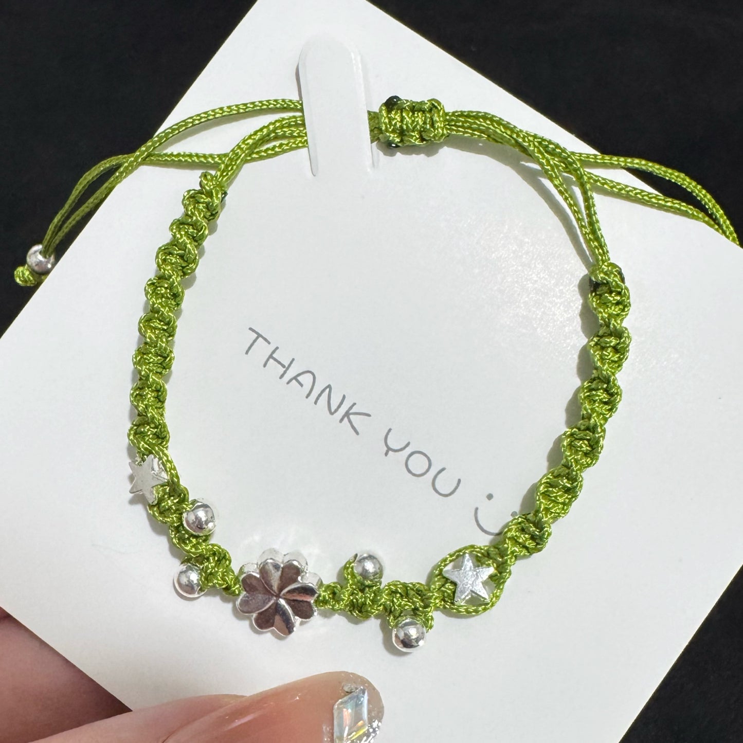 Adjustable Knotted Charm Bracelet Acalora