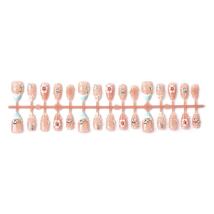 Acrylic nail set with filigree shell and flower decorations Acalora