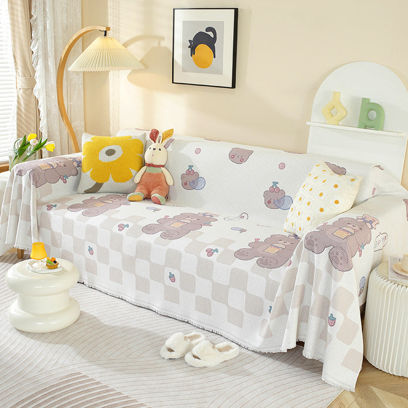 Adorable Cartoon Bear Sofa Cover