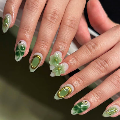 Floral Articulated Press-On Nail Set Acalora