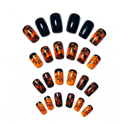 Halloween-Themed Spider Web Nail Art Acalora