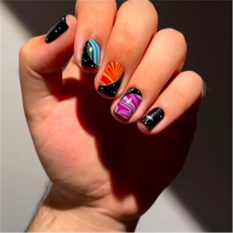 Artistic Press-On Nail Set with Premium Embellishments Acalora