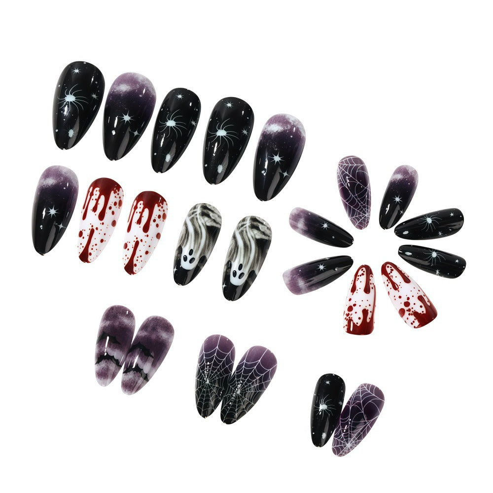 Artificial artificial nails with Halloween motifs Acalora