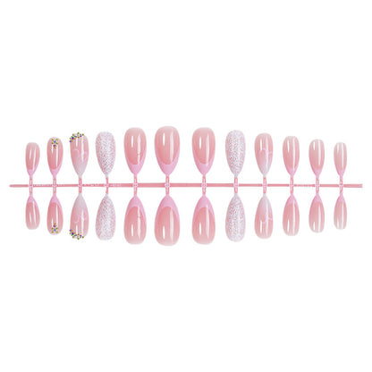 Decorative Press-On Nail Set with Elegant Gradient Designs Acalora
