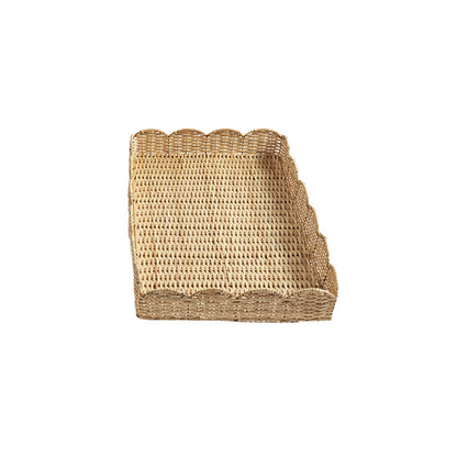 Scalloped Woven Storage Tray Acalora