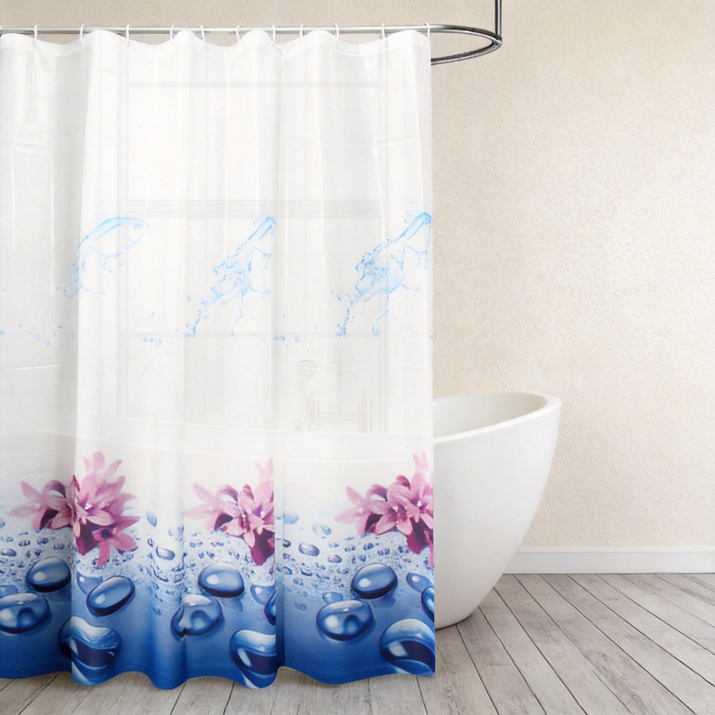 Floral Water-Resistant Shower Curtain