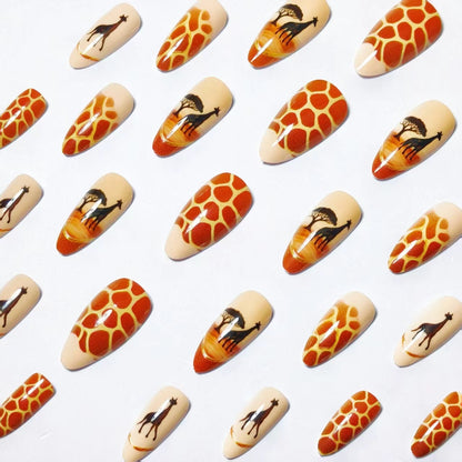 Artistic Safari-Themed Nail Art Acalora
