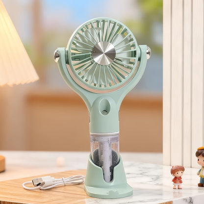 Unisex Portable Spray Hand Fan with USB Charging Function and Ergonomic Design Brehn