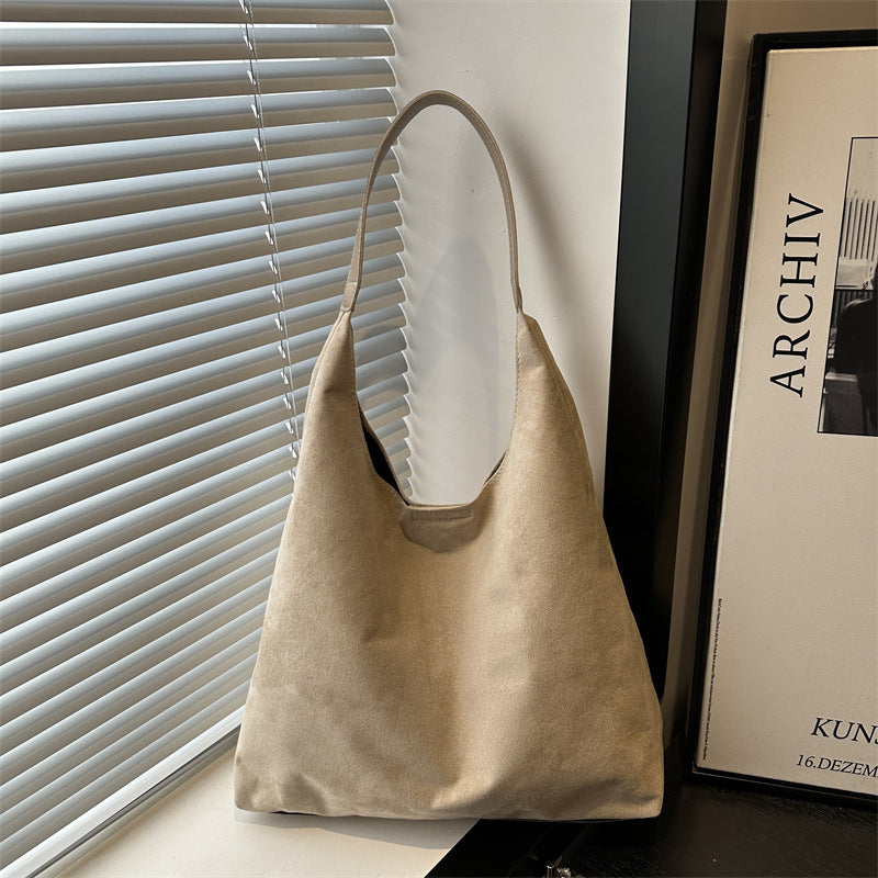 Suede Slouchy Hobo Bag Acalora