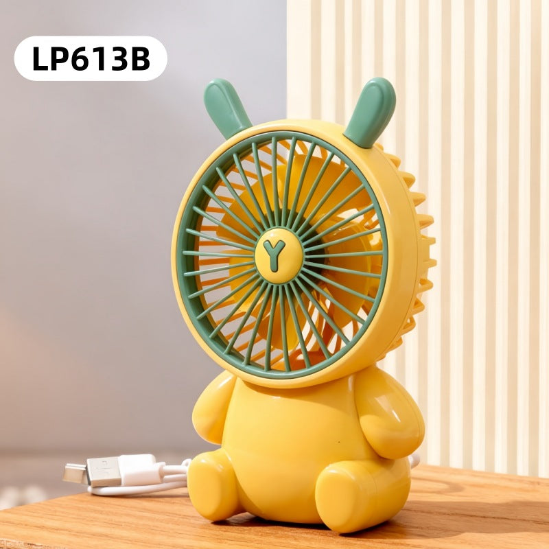 Women's Portable USB Handheld Fan with Cute Bear Motif Karnz