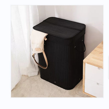 Elegant Laundry Basket Made of Natural Bamboo Acalora