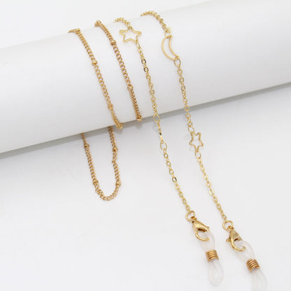 Elegant Cross-Embellished Eyewear Chain Acalora