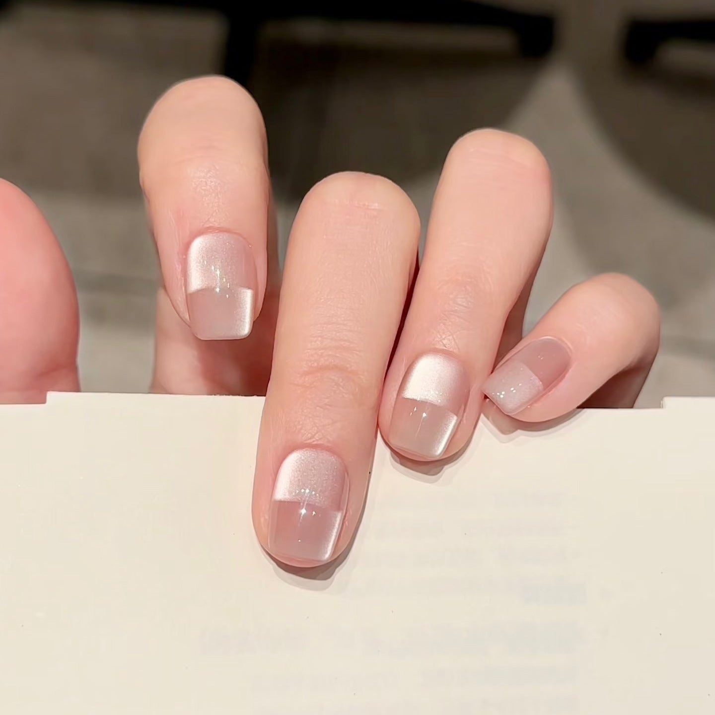 Elegant French Tip Design Press-On Nail Set Acalora