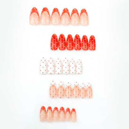 Creative nail art set with playful polka dot design Acalora