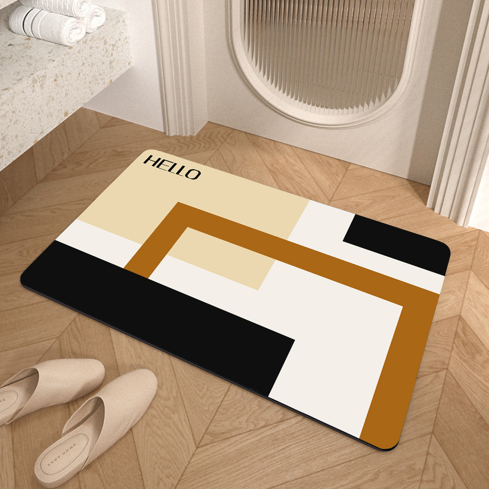 Modern Abstract Bath Mat Acalora