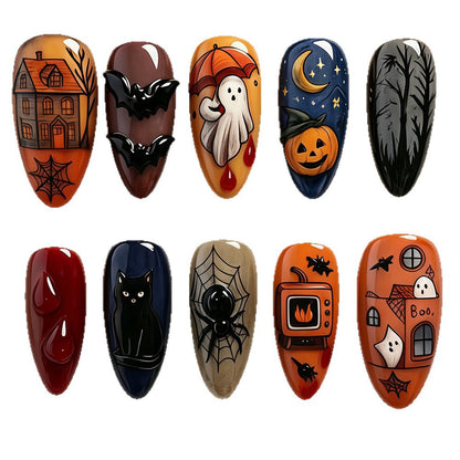 Halloween-Themed Nail Art Design Acalora