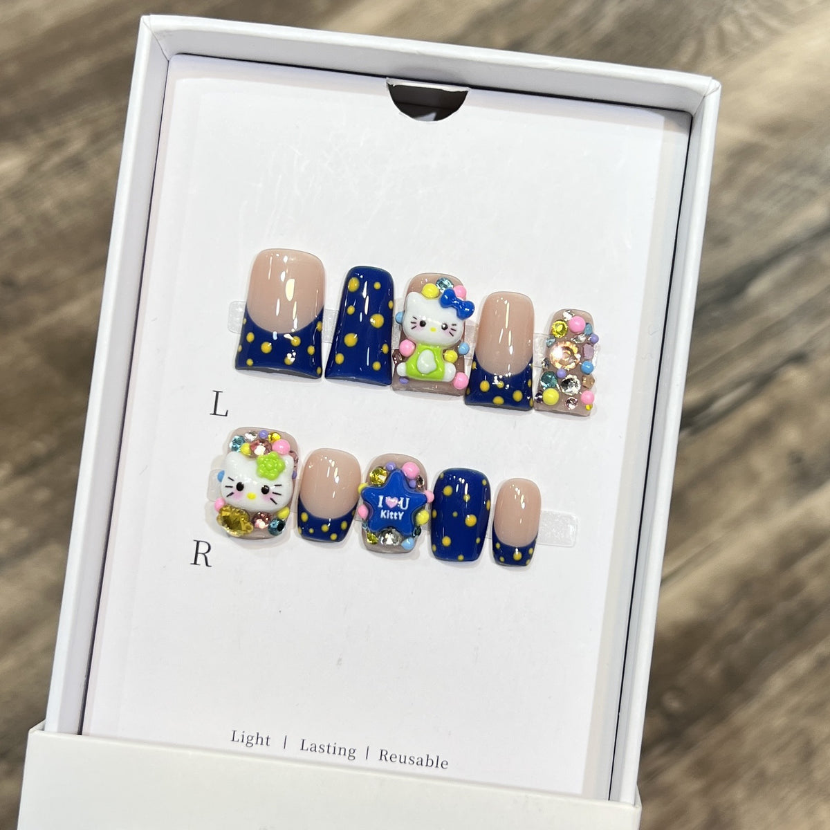 Playful Cartoon-Themed Press-On Nail Set Acalora