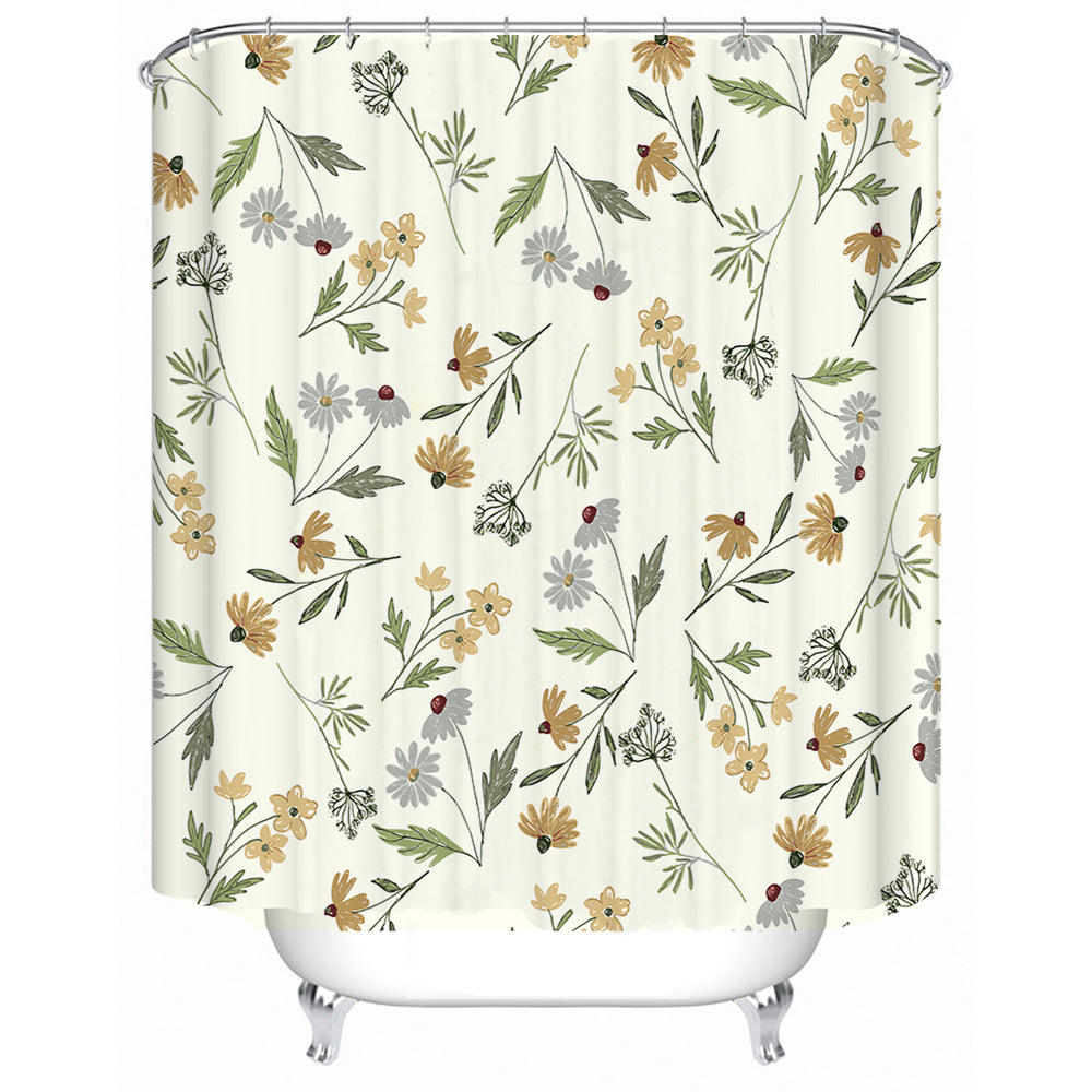 Floral Patterned Shower Curtain  1784860161