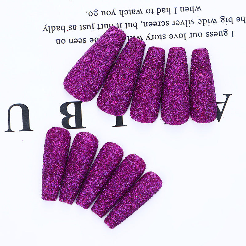 High-quality artificial nails with glitter effects Acalora