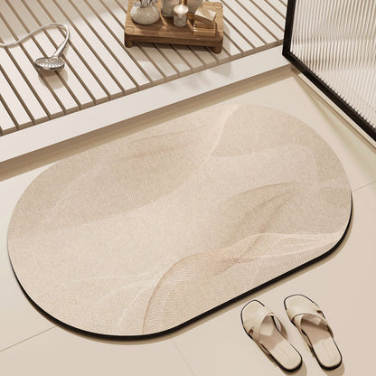 Elegant Oval Bathroom Mat