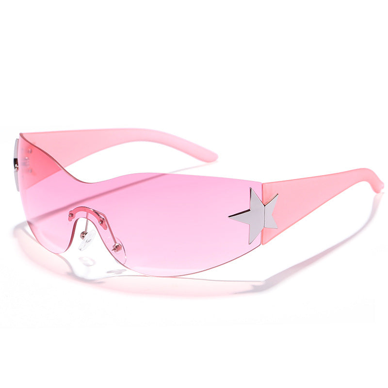 Women's futuristic design sunglasses with unique accents Karnz