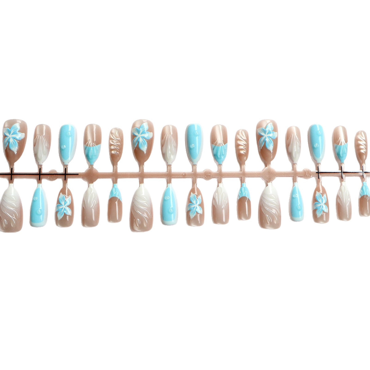 Tropical-Inspired Decorative Press-On Nail Art Acalora