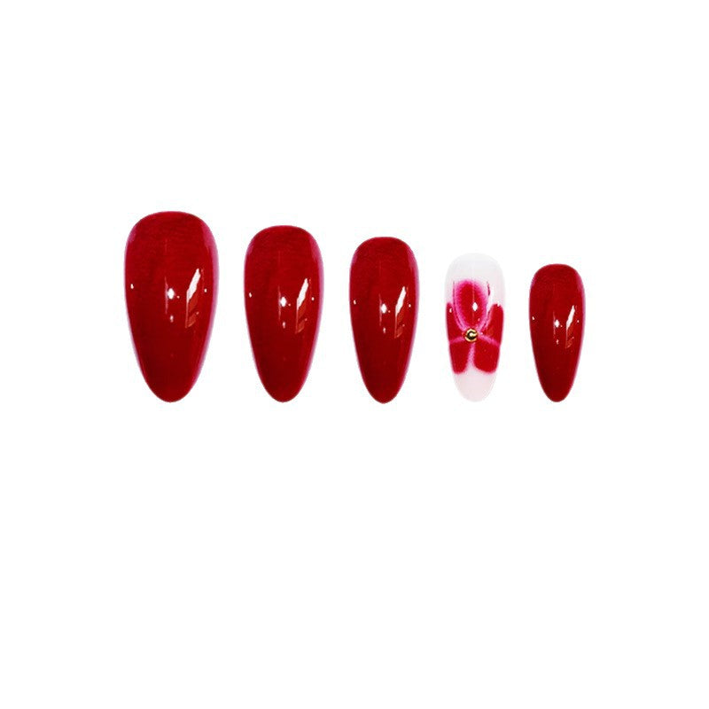 Elegant Floral Press-On Nail Set Acalora