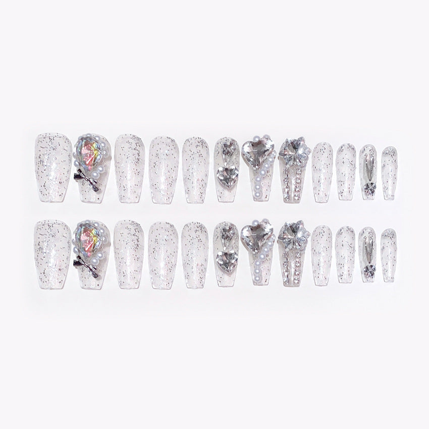 Decorative Crystal Embellished Nail Tips Acalora