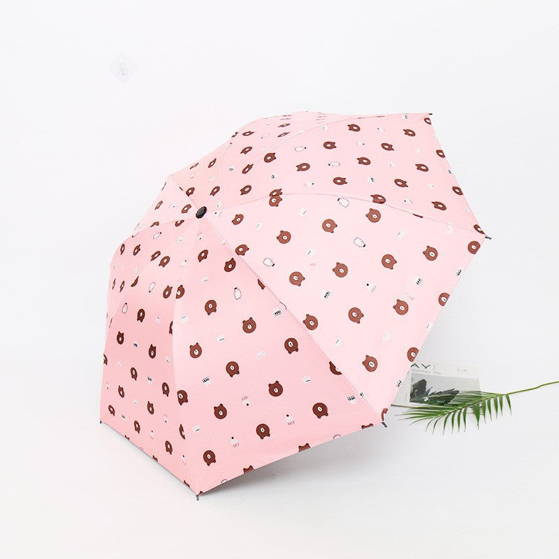 Women's creative folding umbrella with animal motif Bowlift