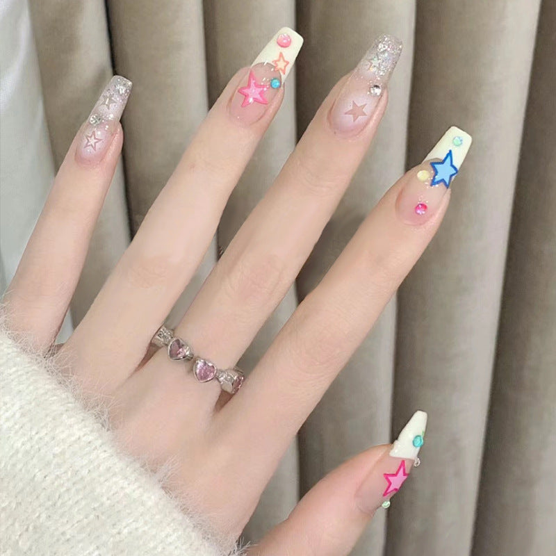 Decorative Glittering Press-On Nail Set Acalora