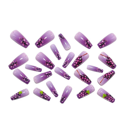 Artificial nails in fruity grape design Acalora