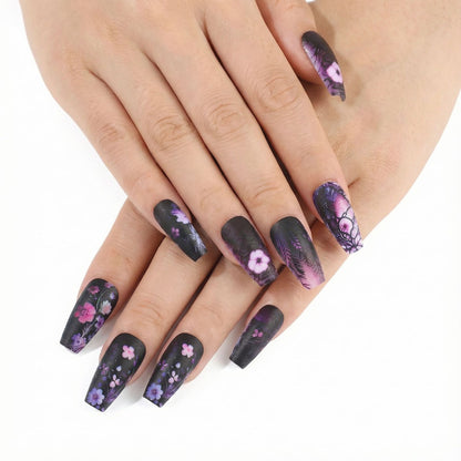 Artificial nails with floral pattern Acalora