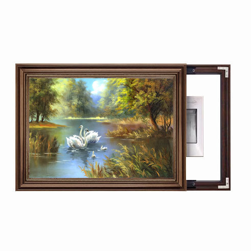 Framed Garden Scene Artwork