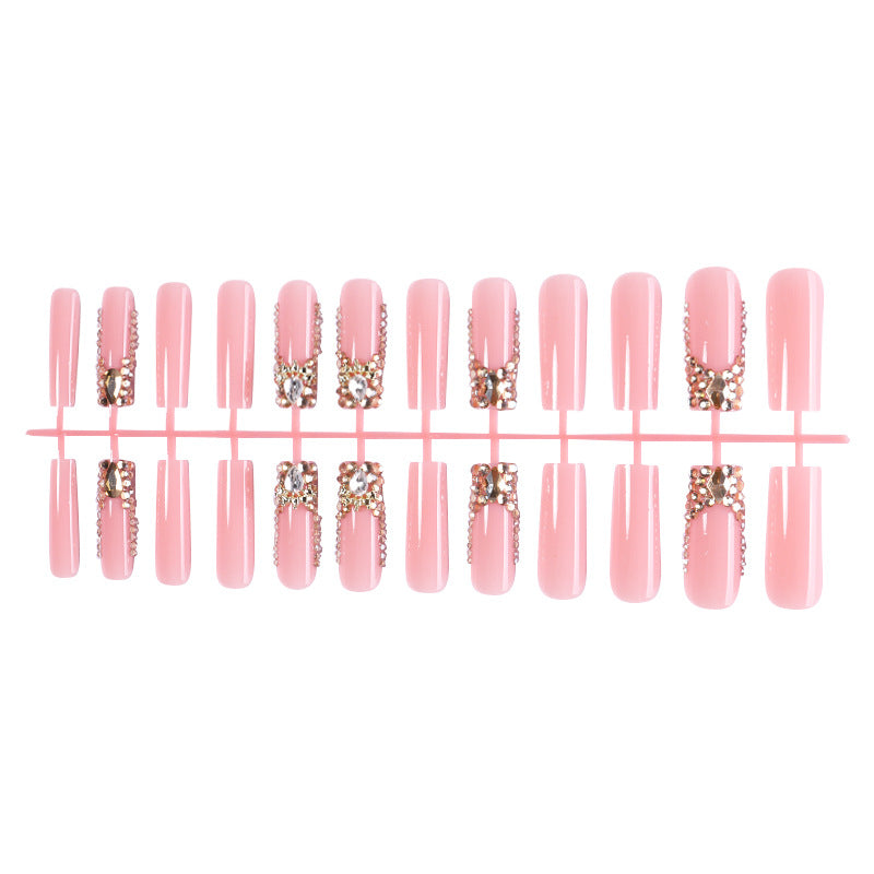 Glamorous Rhinestone-Embellished Press-On Nail Set Acalora