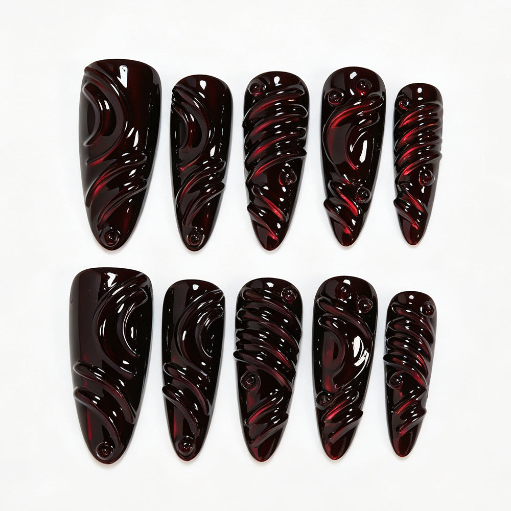 Artistic Stiletto Nail Art Extensions Acalora