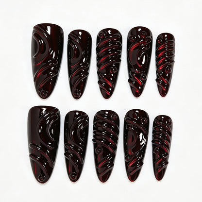 Artistic Stiletto Nail Art Extensions Acalora
