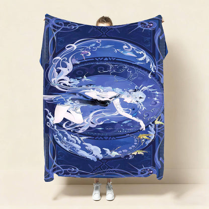 Artistic Fantasy-Themed Throw Blanket