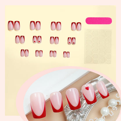 Elegant Heart Design Press-On Nails Acalora