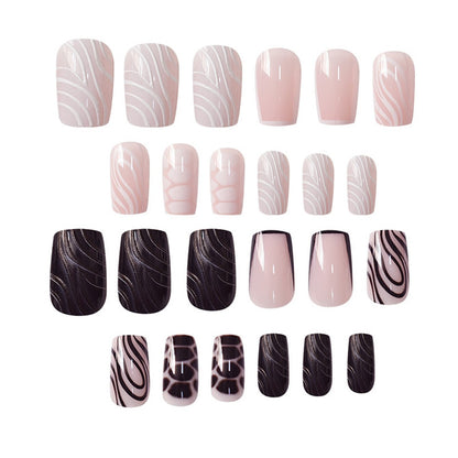 Creative Abstract Press-On Nails Acalora