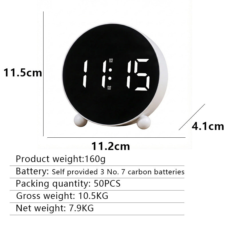Digital Alarm Clock with Large LED Display and Temperature Display