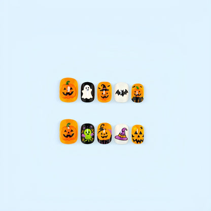 Artificial nails with spooky Halloween designs Acalora