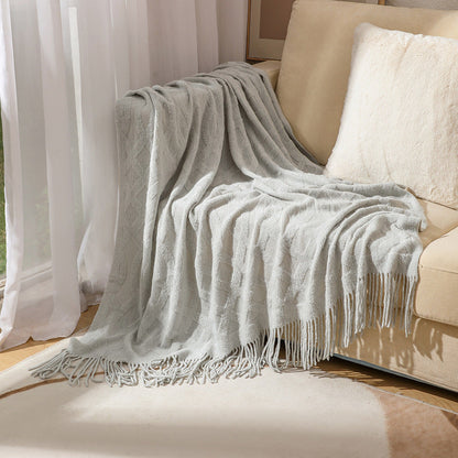Premium Textured Knit Throw Blanket