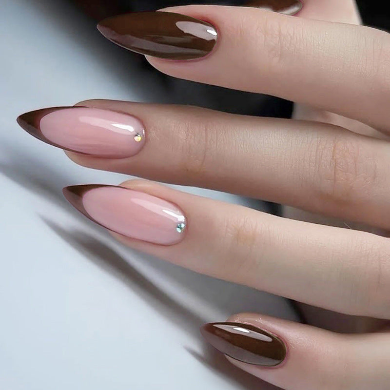 Press-On Nail Art Set with Elegant French Tips Acalora