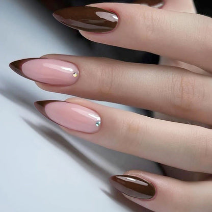 Press-On Nail Art Set with Elegant French Tips Acalora