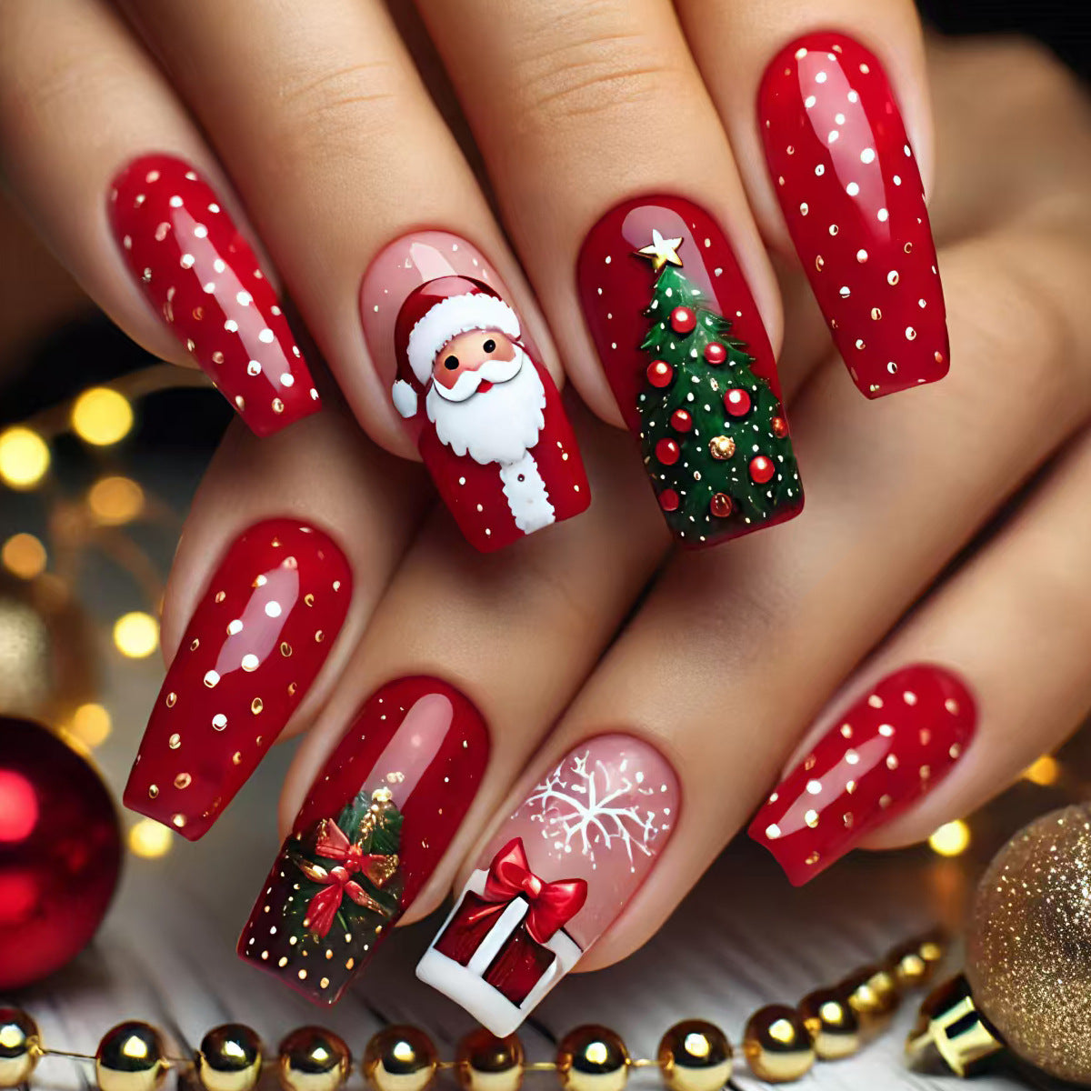 Festive Holiday-Themed Nail Art Acalora 1788155602